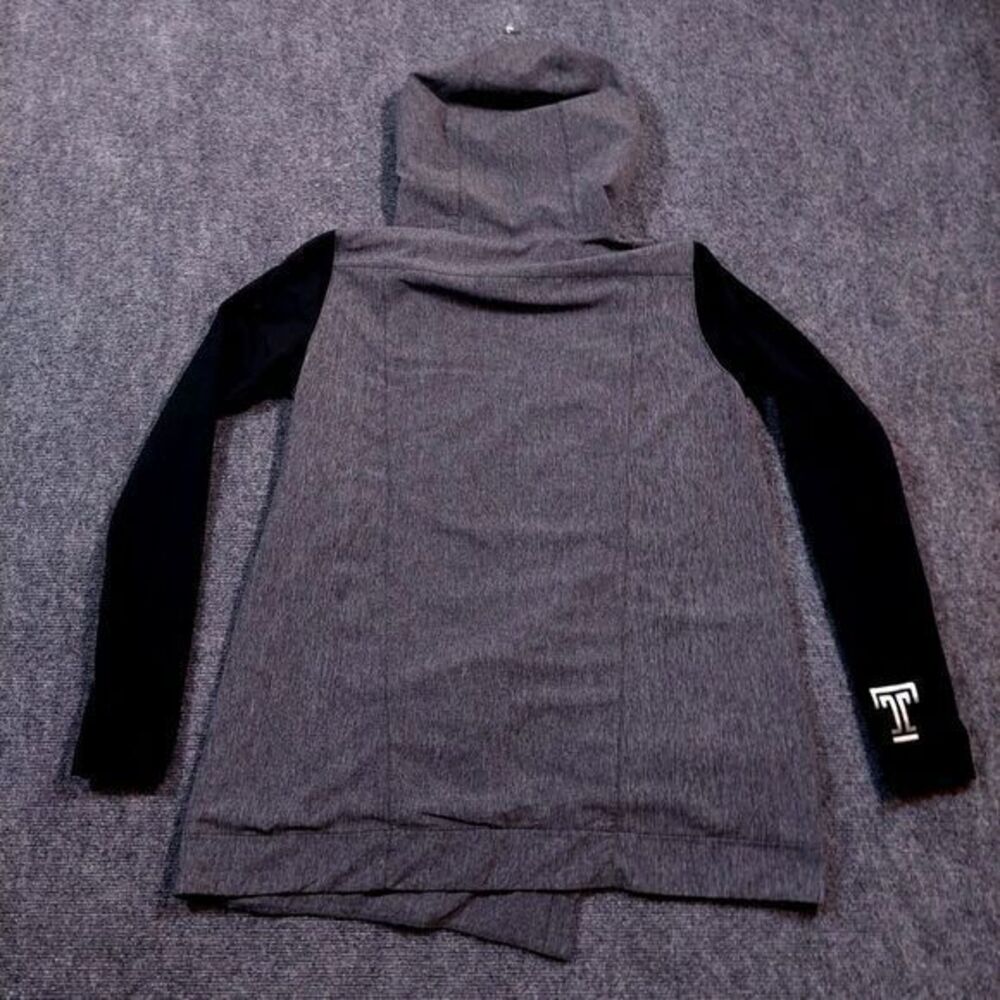 Under Armour‎ Womens XS Transit Wrap Jacket Loose Hooded Full Zip Black Gray - Picture 2 of 11